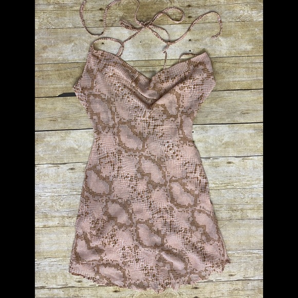 NWOT Isabelle Quinn DUKE MINI DRESS SNAKE SKIN - Picture 5 of 7